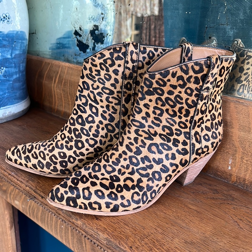 Frye & Co Leopard Booties